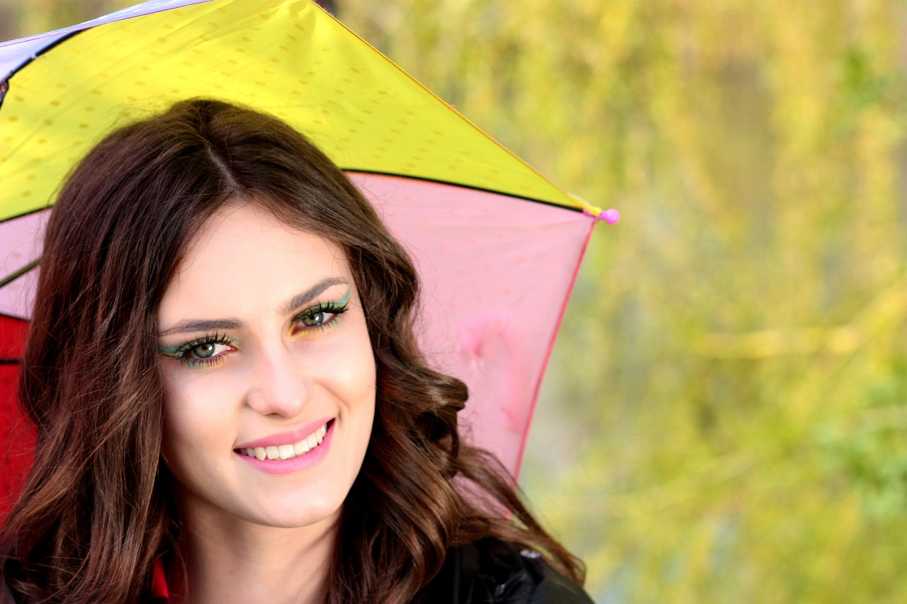 girl umbrella coloring free photo