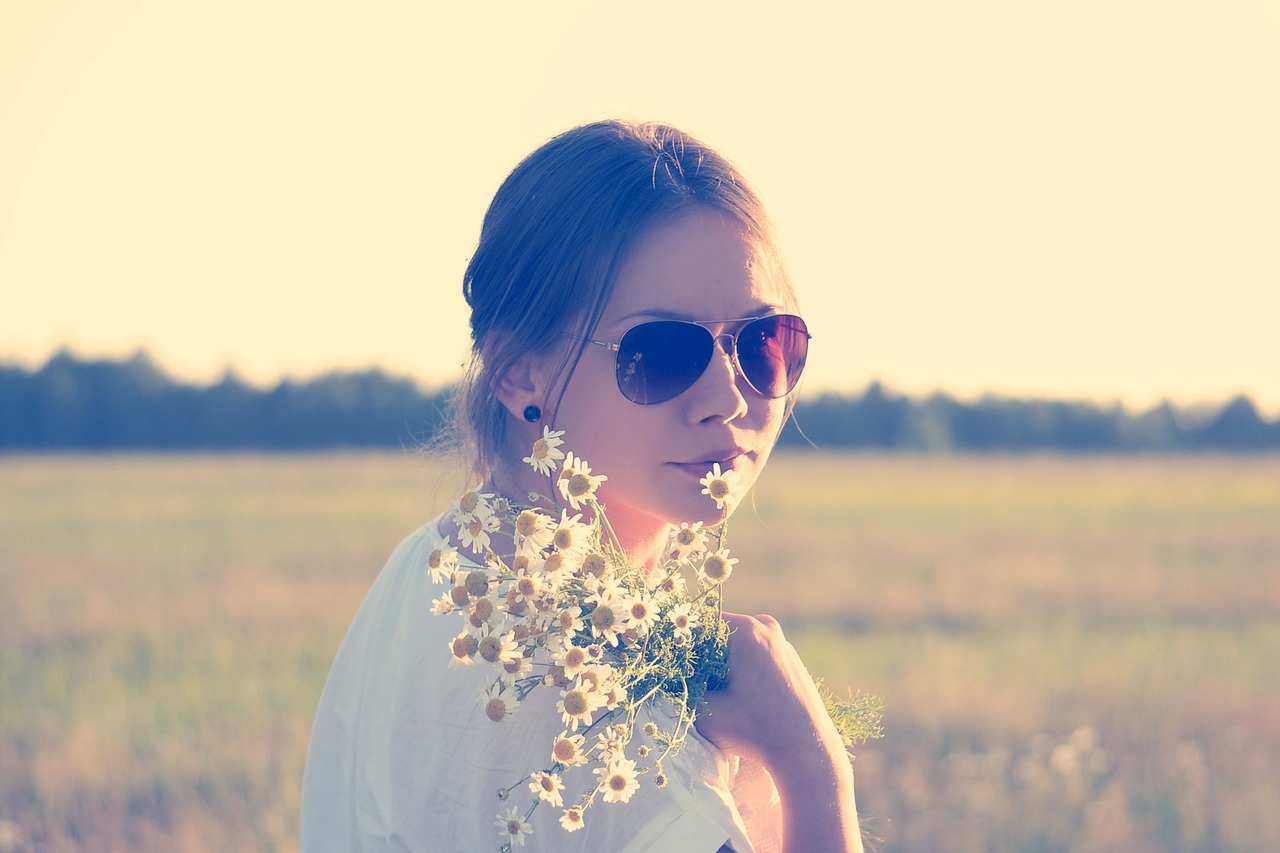 girl farm flower free photo