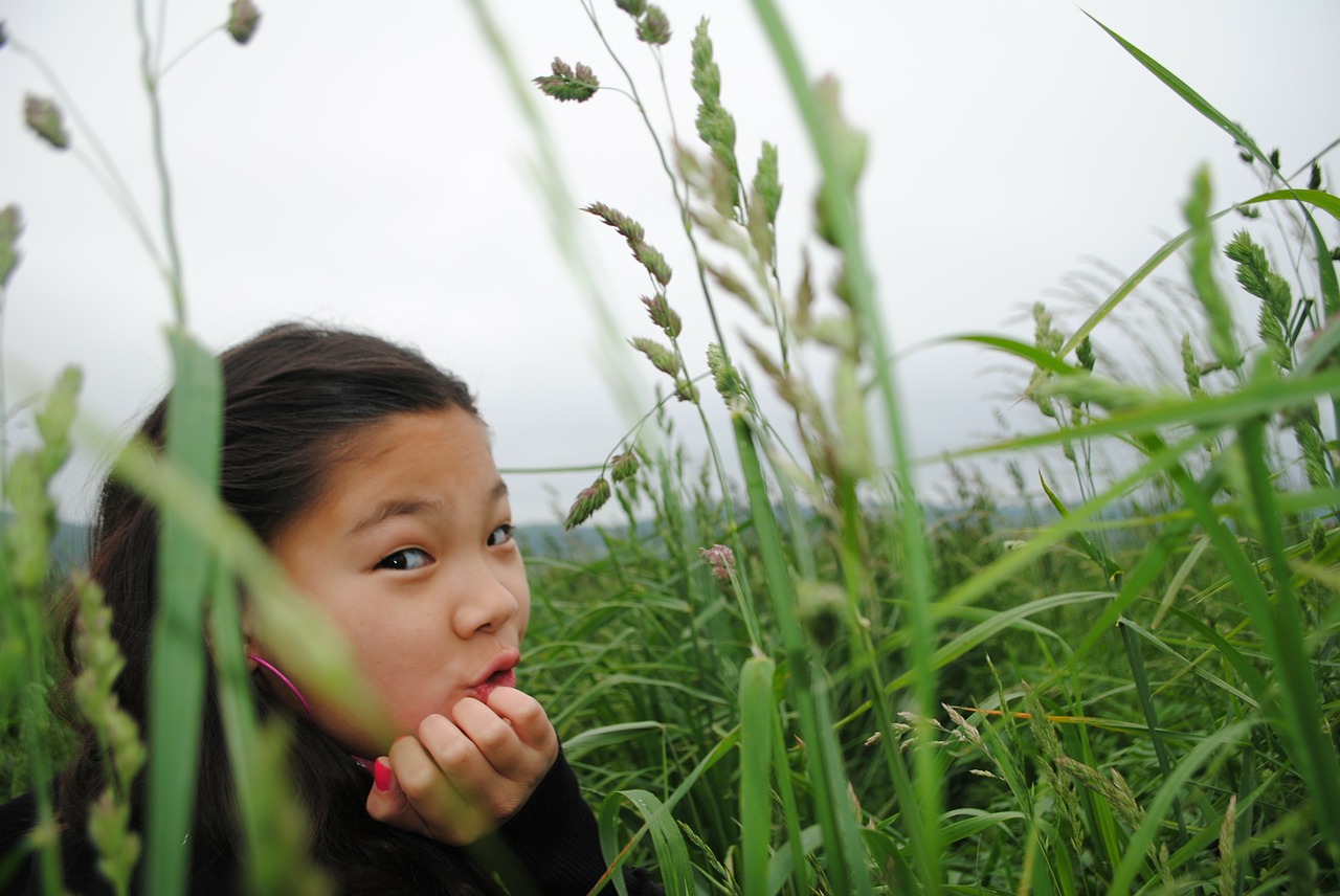 girl nature field free photo