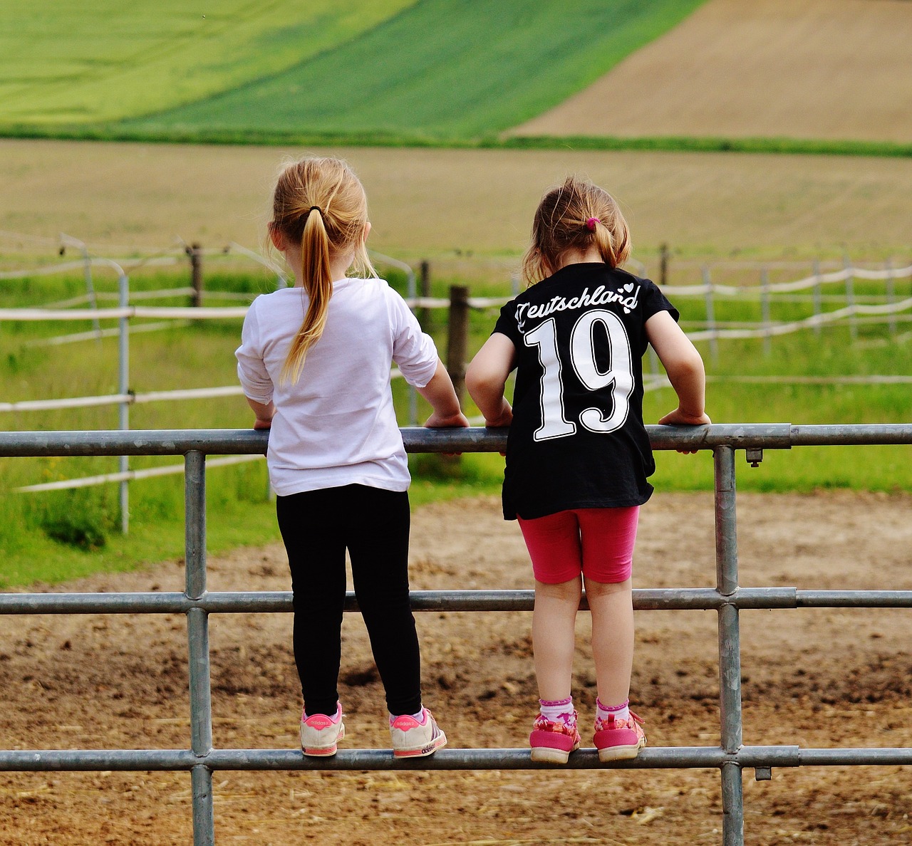 girl climb gate free photo