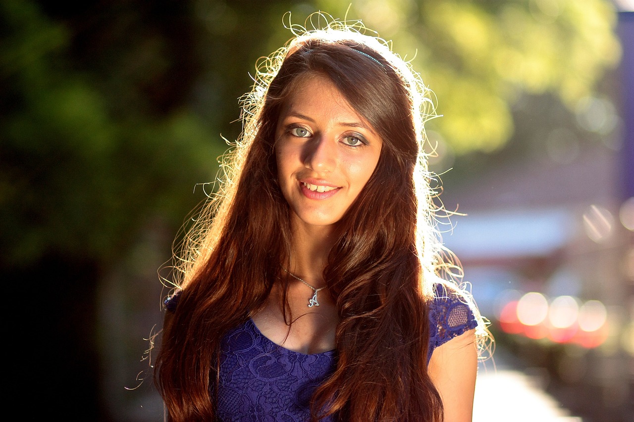 girl long hair blue eyes free photo