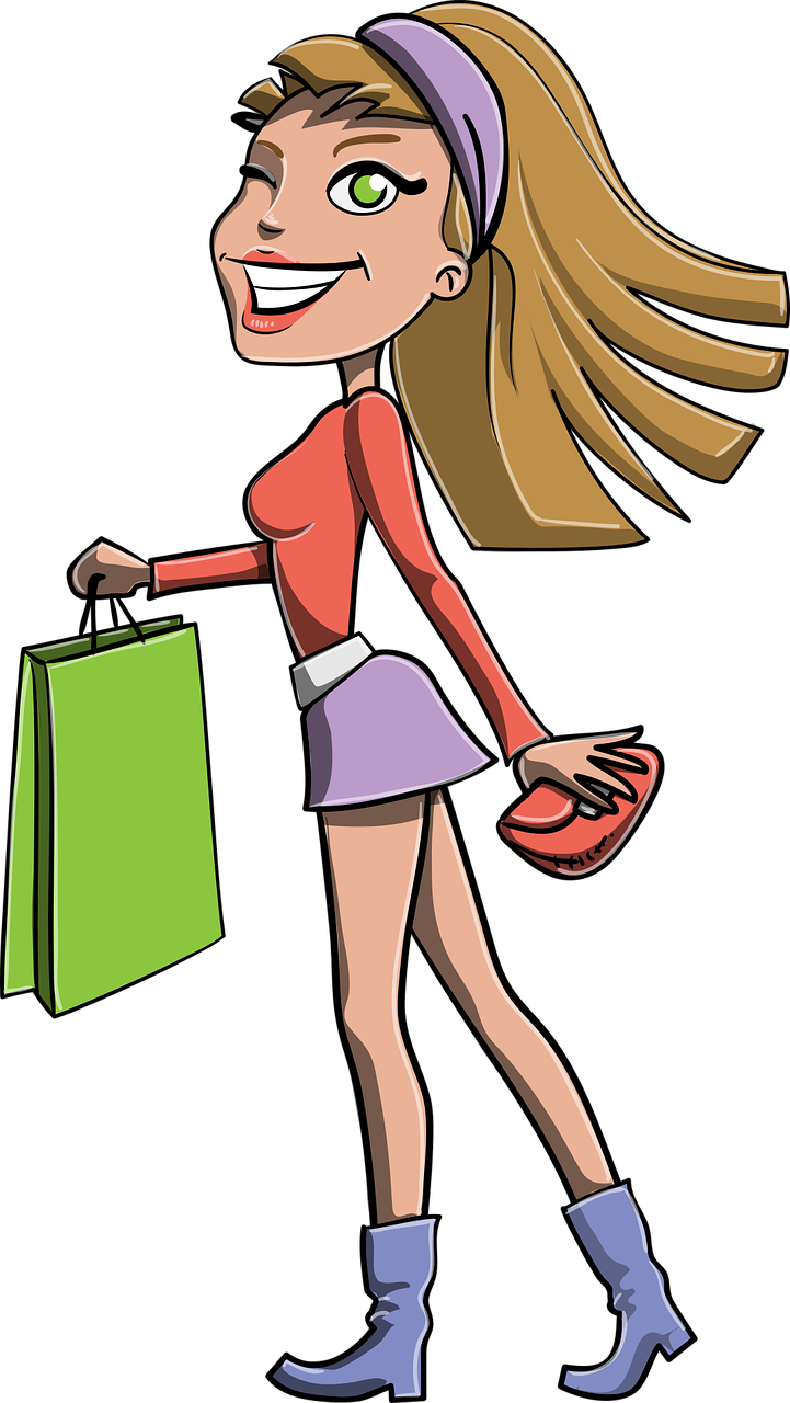 girl shopping bag free photo
