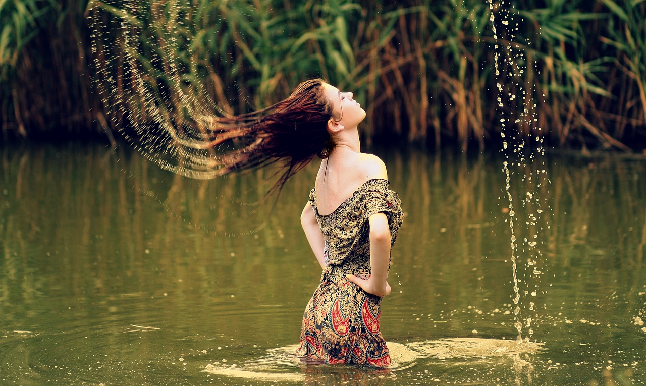 girl water wild free photo