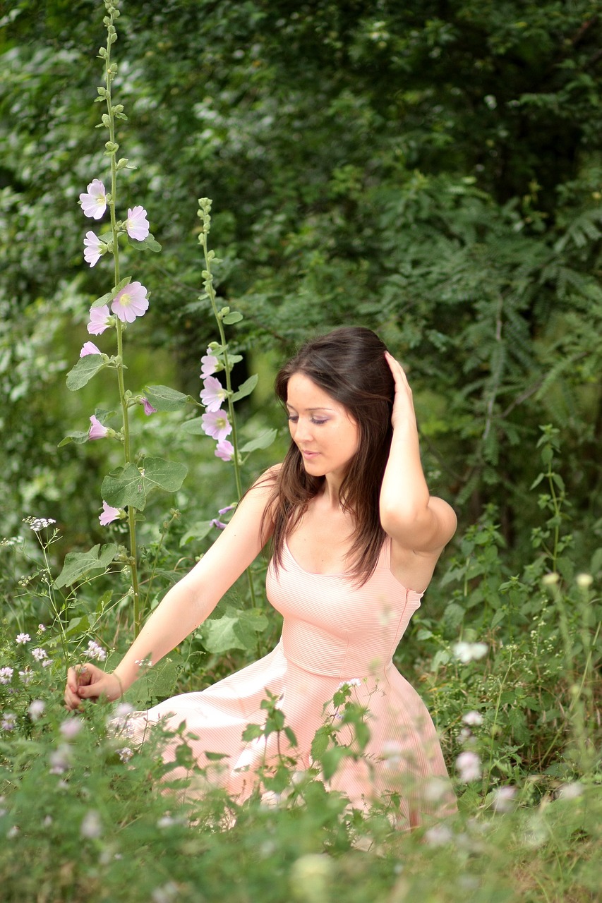 girl nature dress free photo