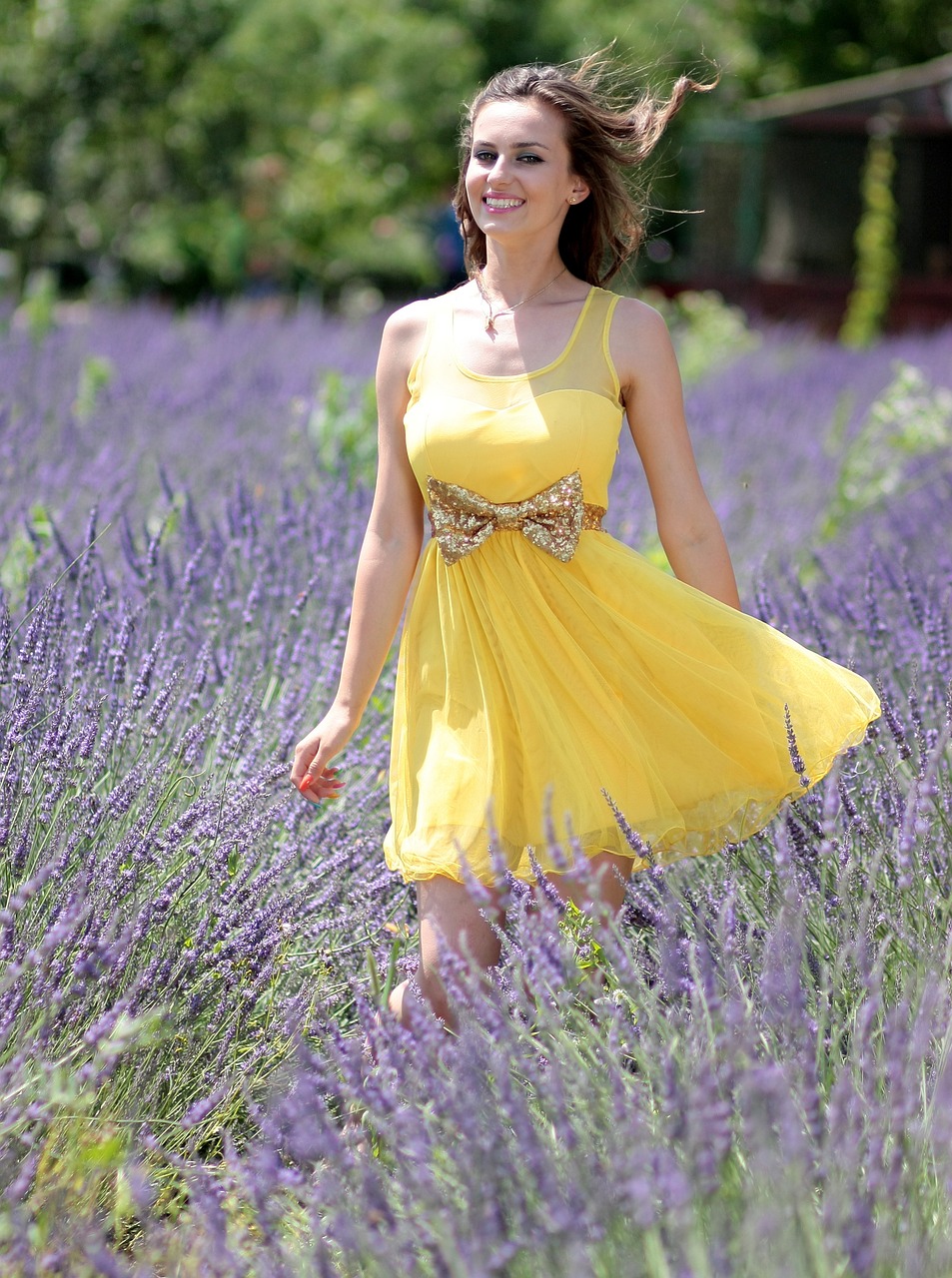 girl lavender dress free photo