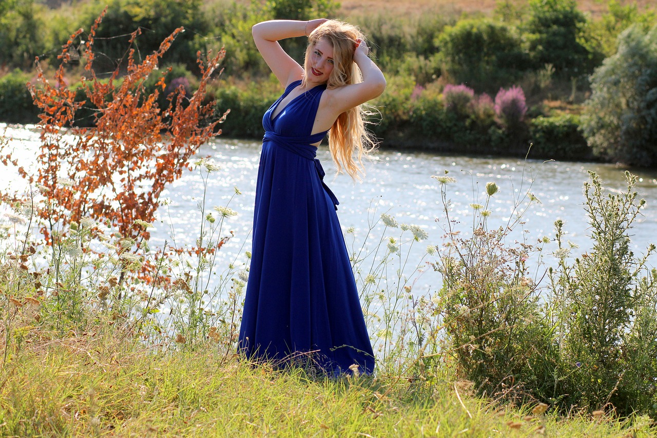 girl dress blue free photo