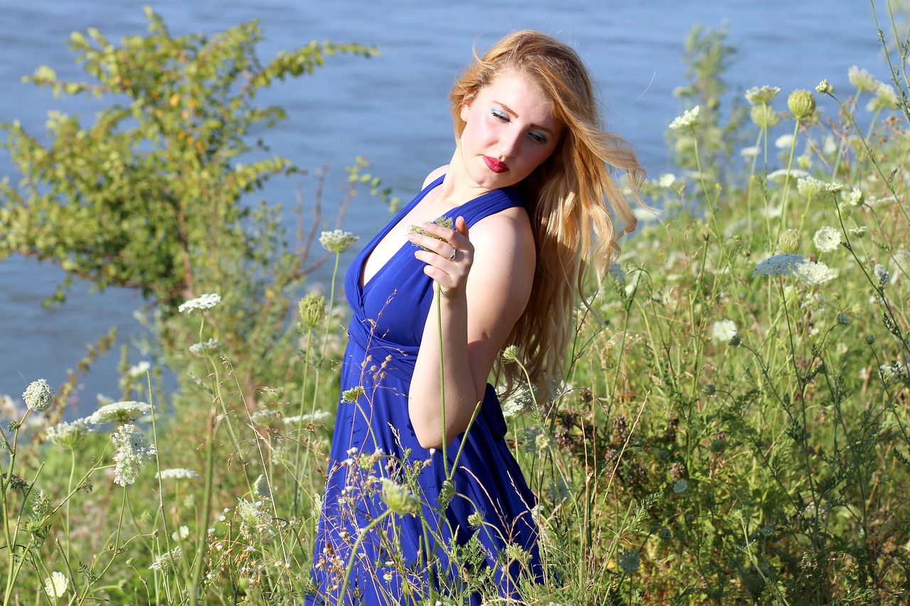 girl dress blue free photo