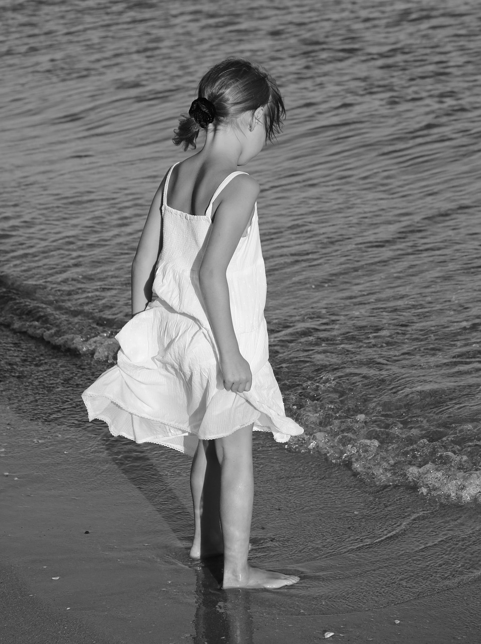 girl sea sand free photo