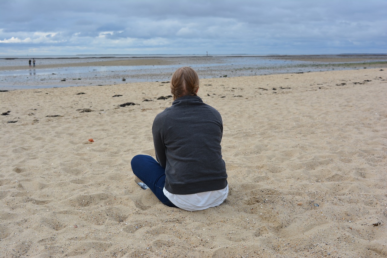 girl lonely thoughtful free photo