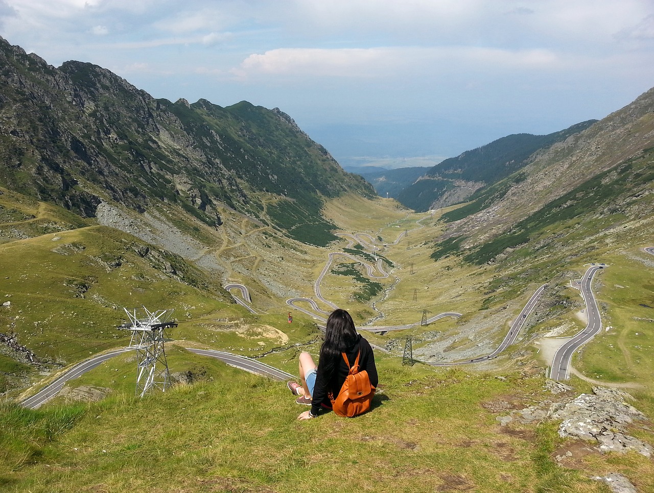 girl woman mountain free photo