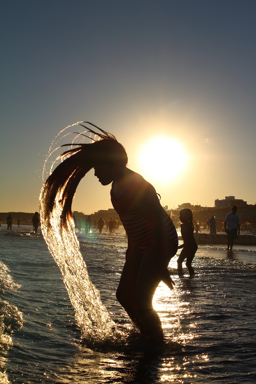 girl water hair free photo