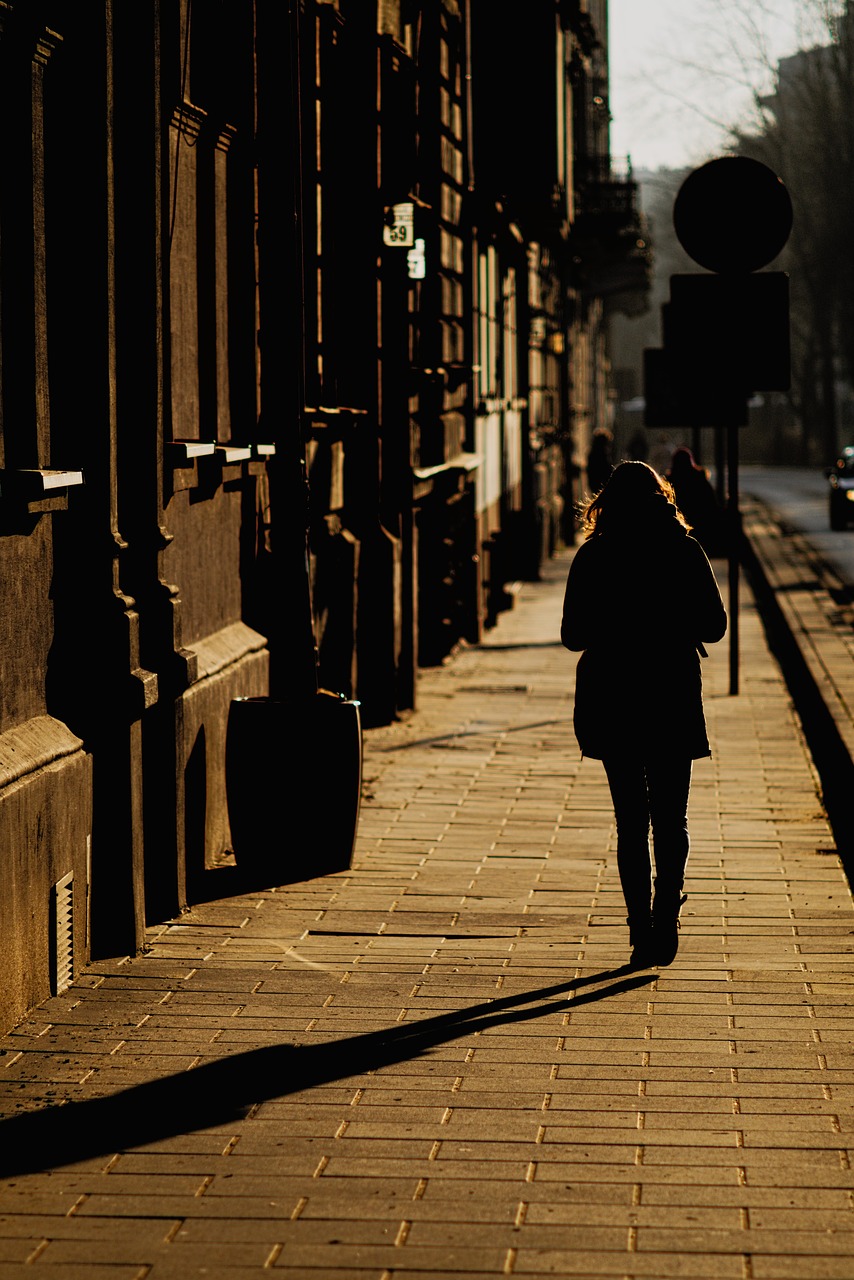 girl street evening free photo