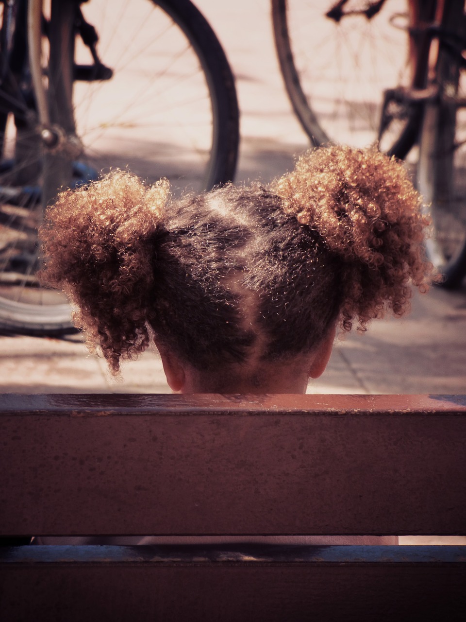 girl pigtails afro hair free photo