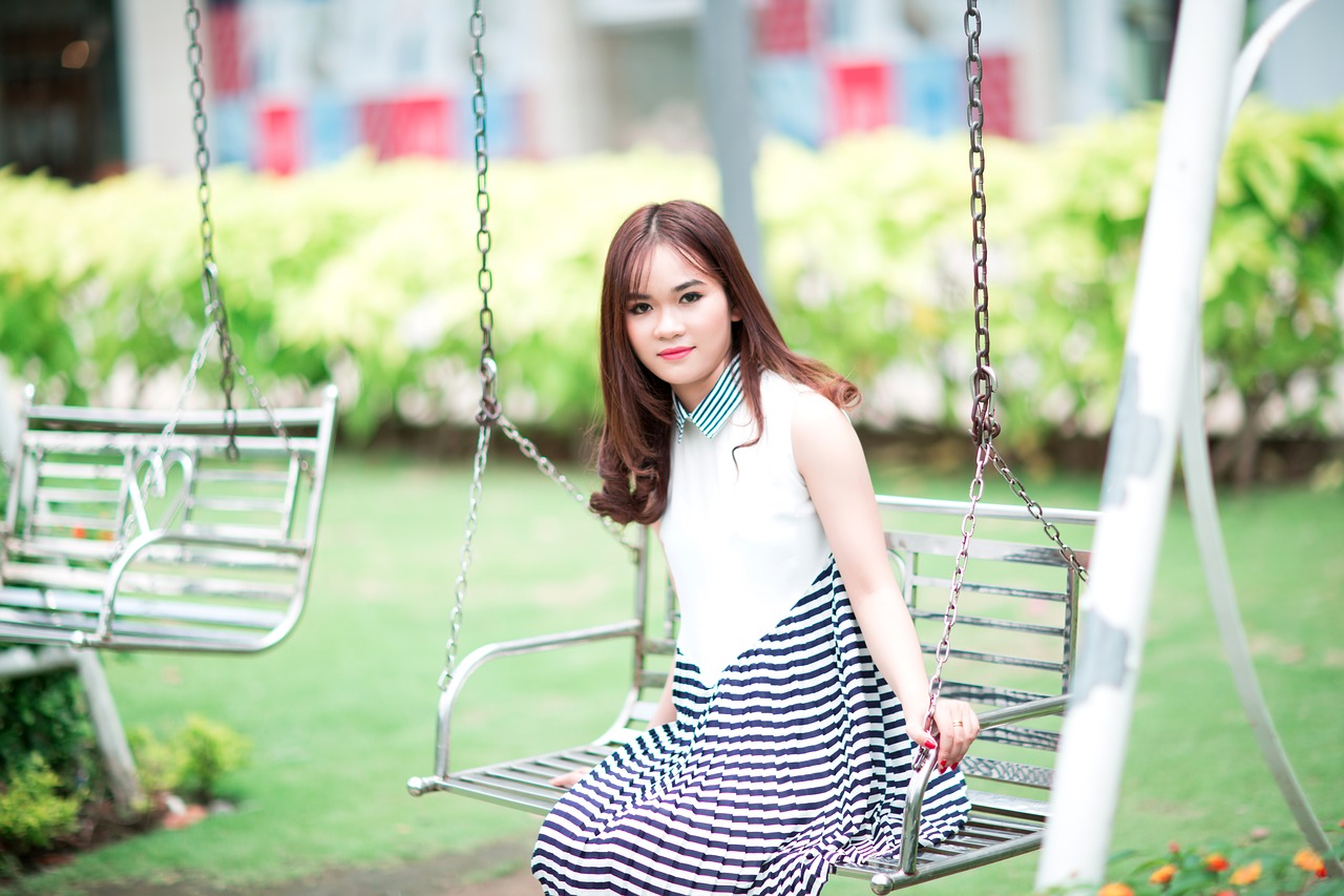 girl swing playground free photo