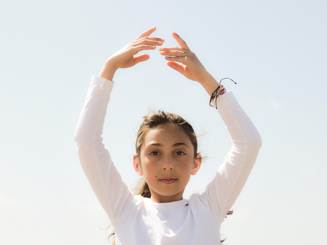 girl dancing light free photo