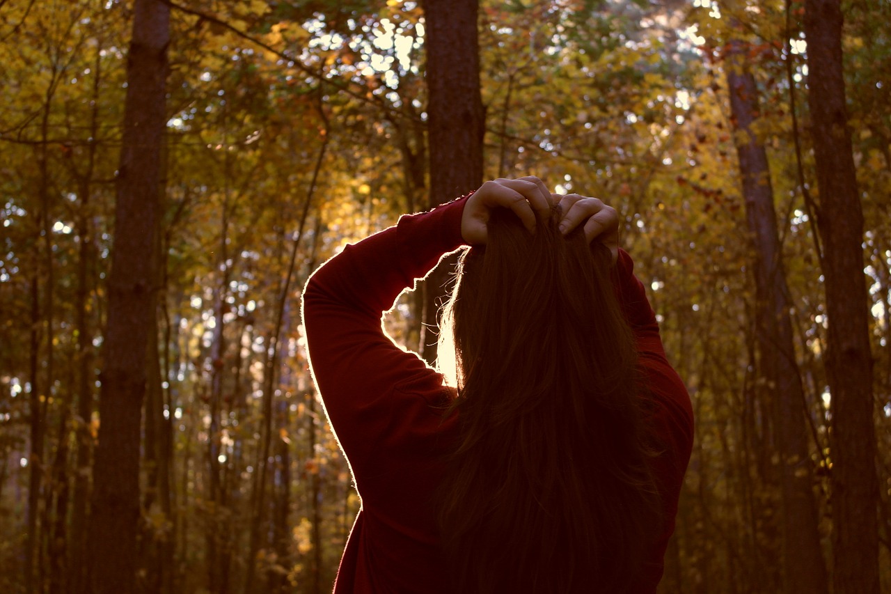 girl sun forest free photo