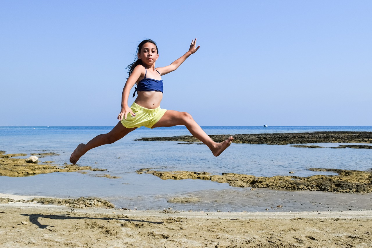 girl sea beach free photo