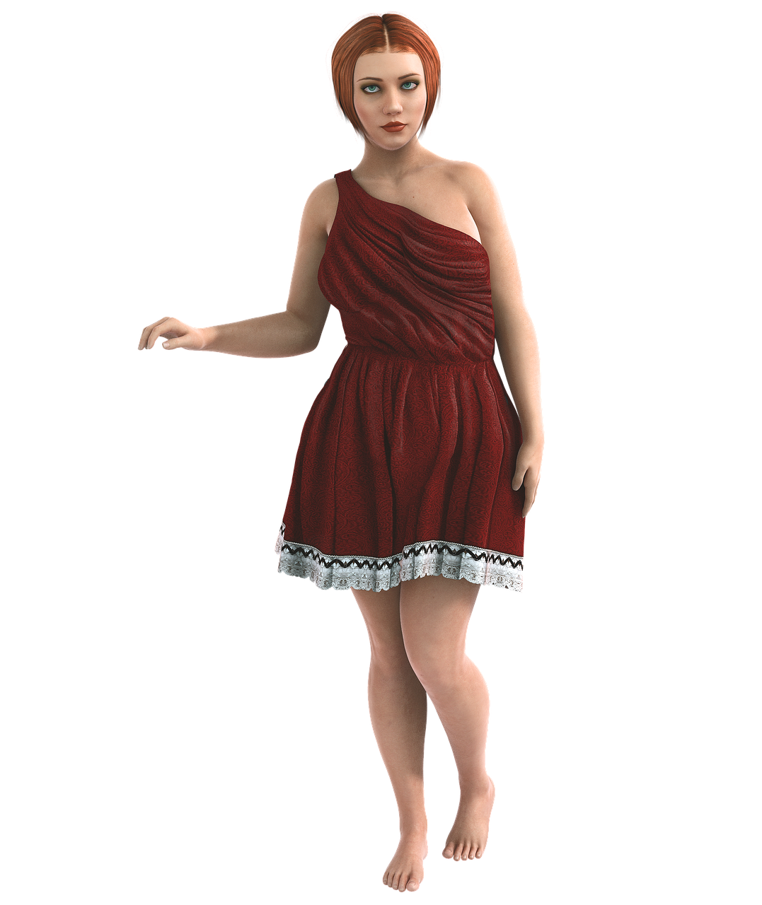 girl 3d render free photo