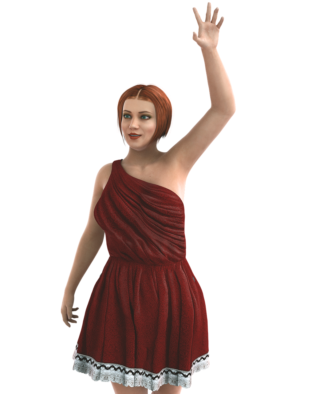 girl 3d render free photo