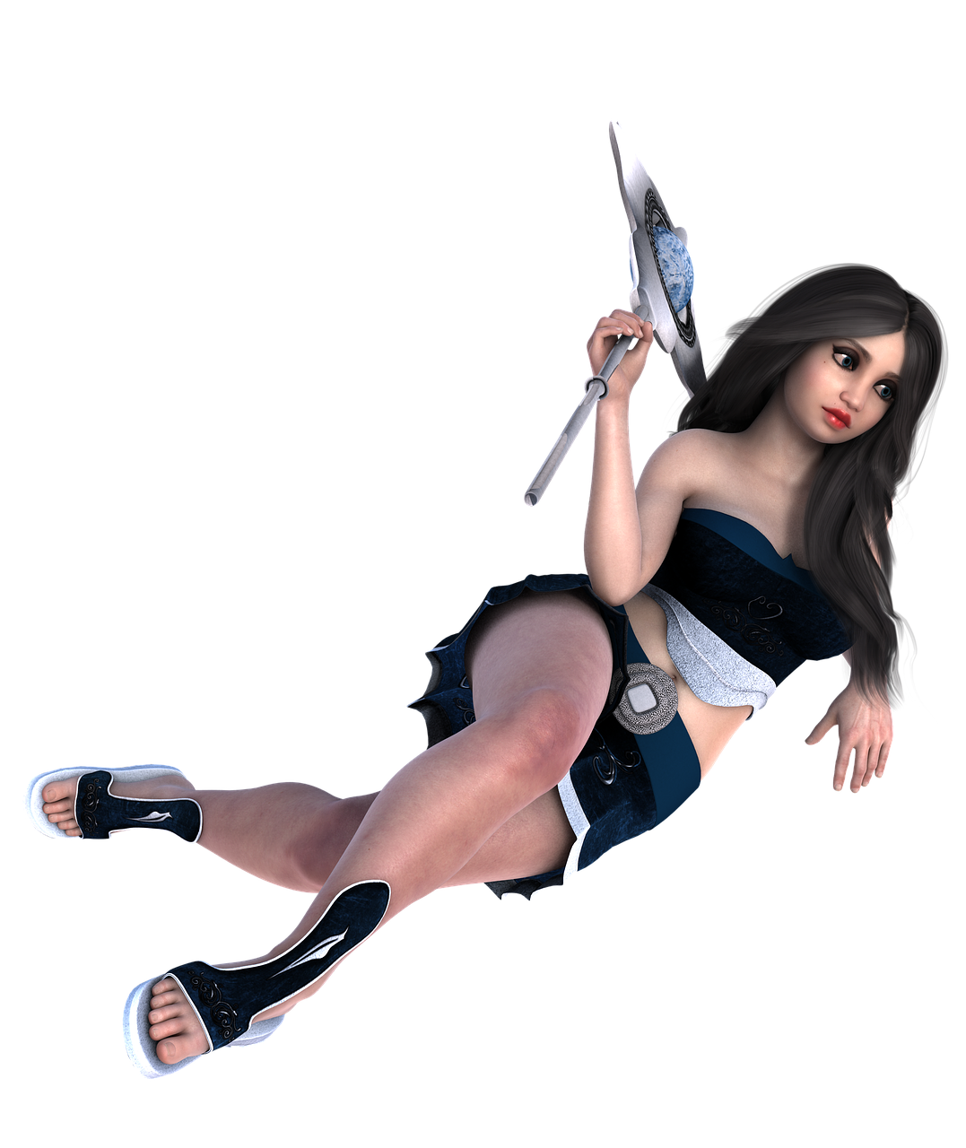 girl 3d render free photo