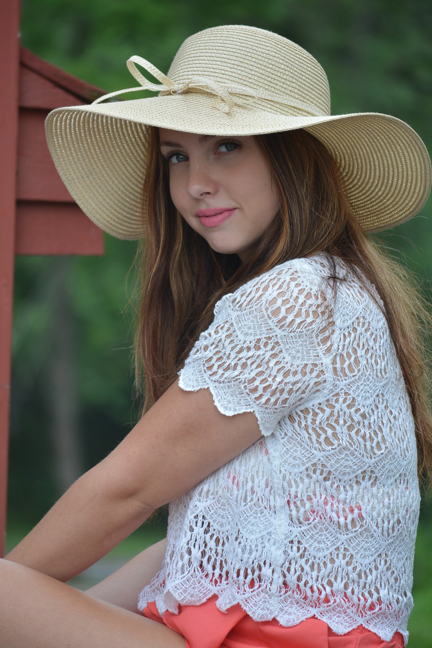 girl hat people free photo