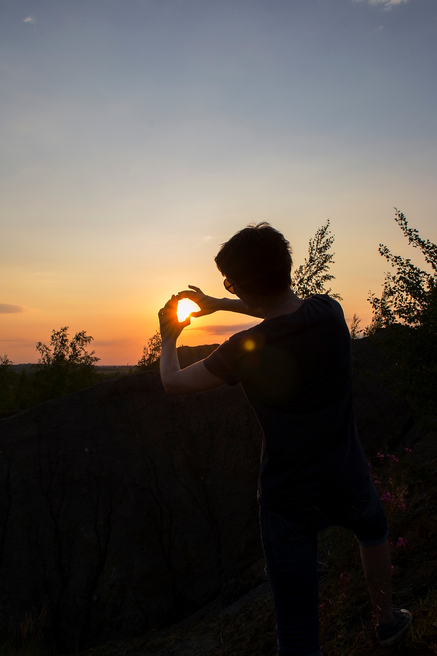 girl sunset evening free photo