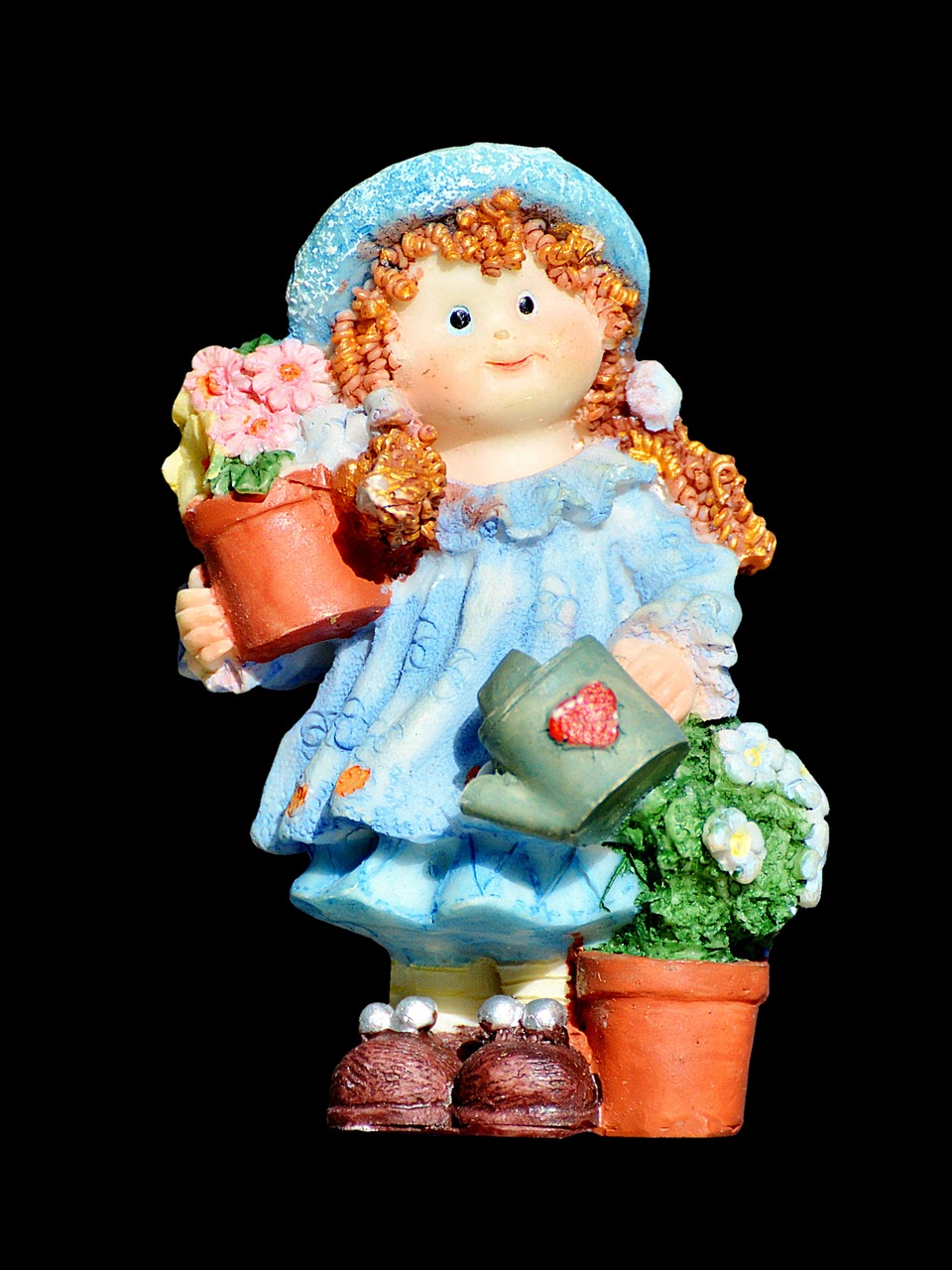 girl doll gardener free photo