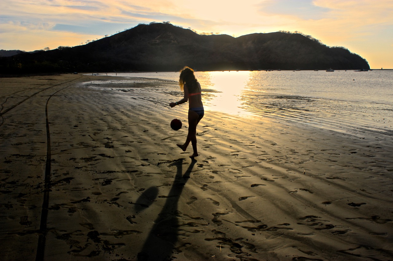 girl soccer sunset free photo