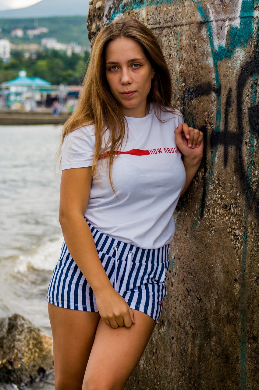 girl sea beach free photo