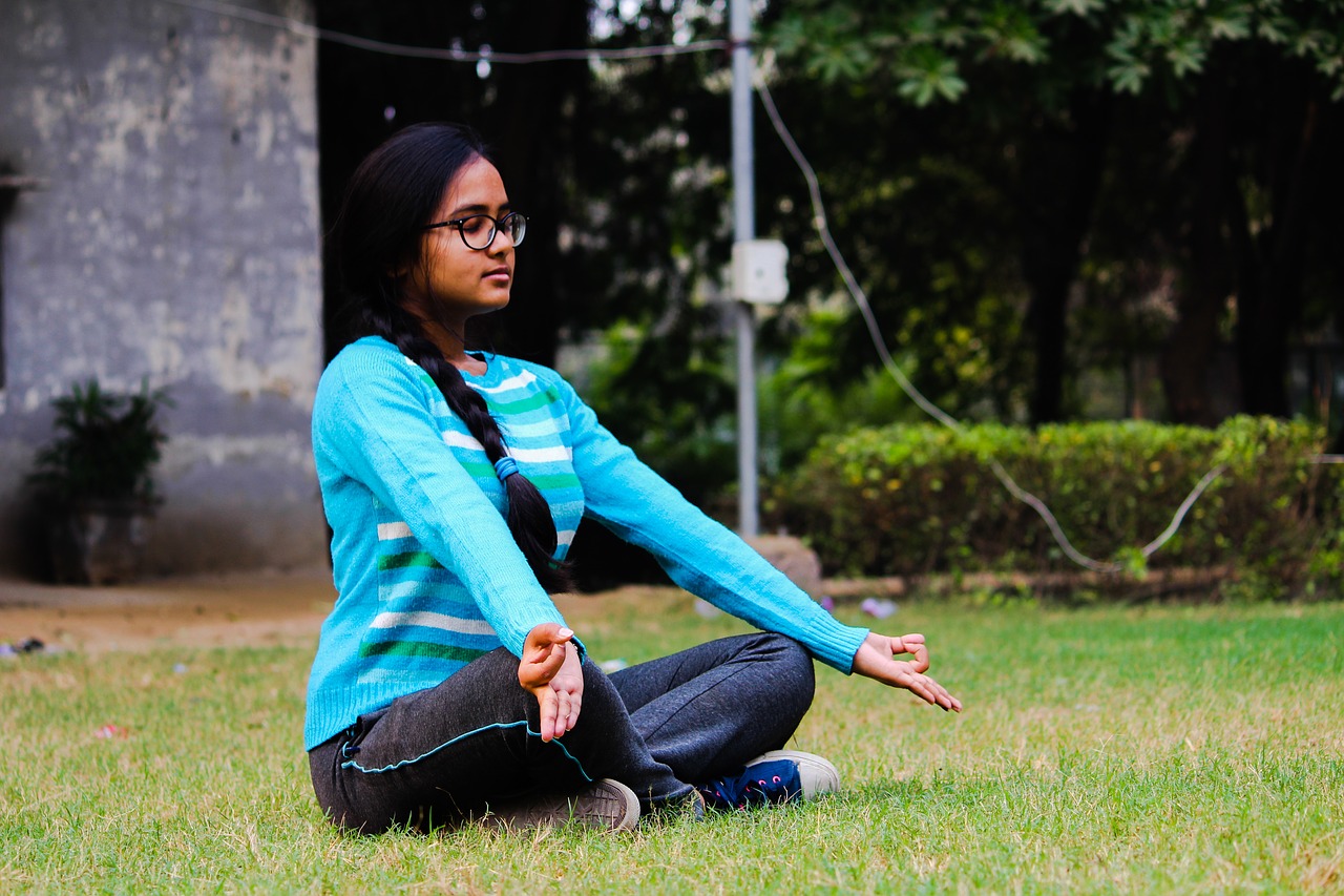 girl meditation yoga free photo