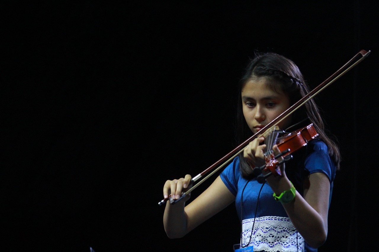girl violin instruments free photo