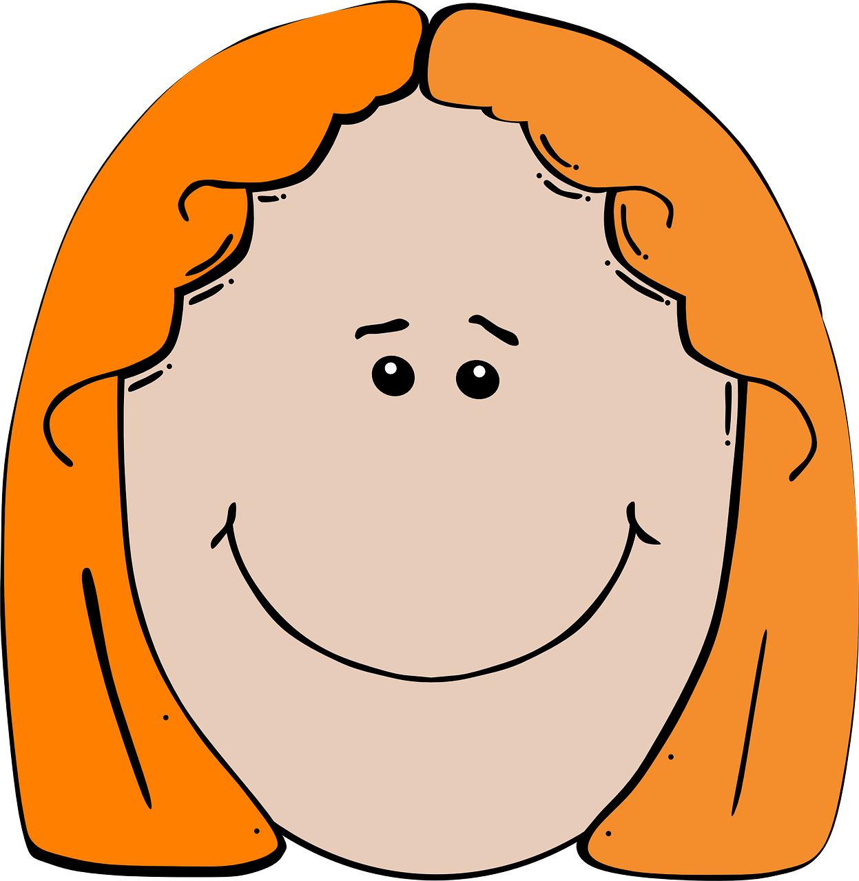Girl,face,head,orange,hair - free image from needpix.com