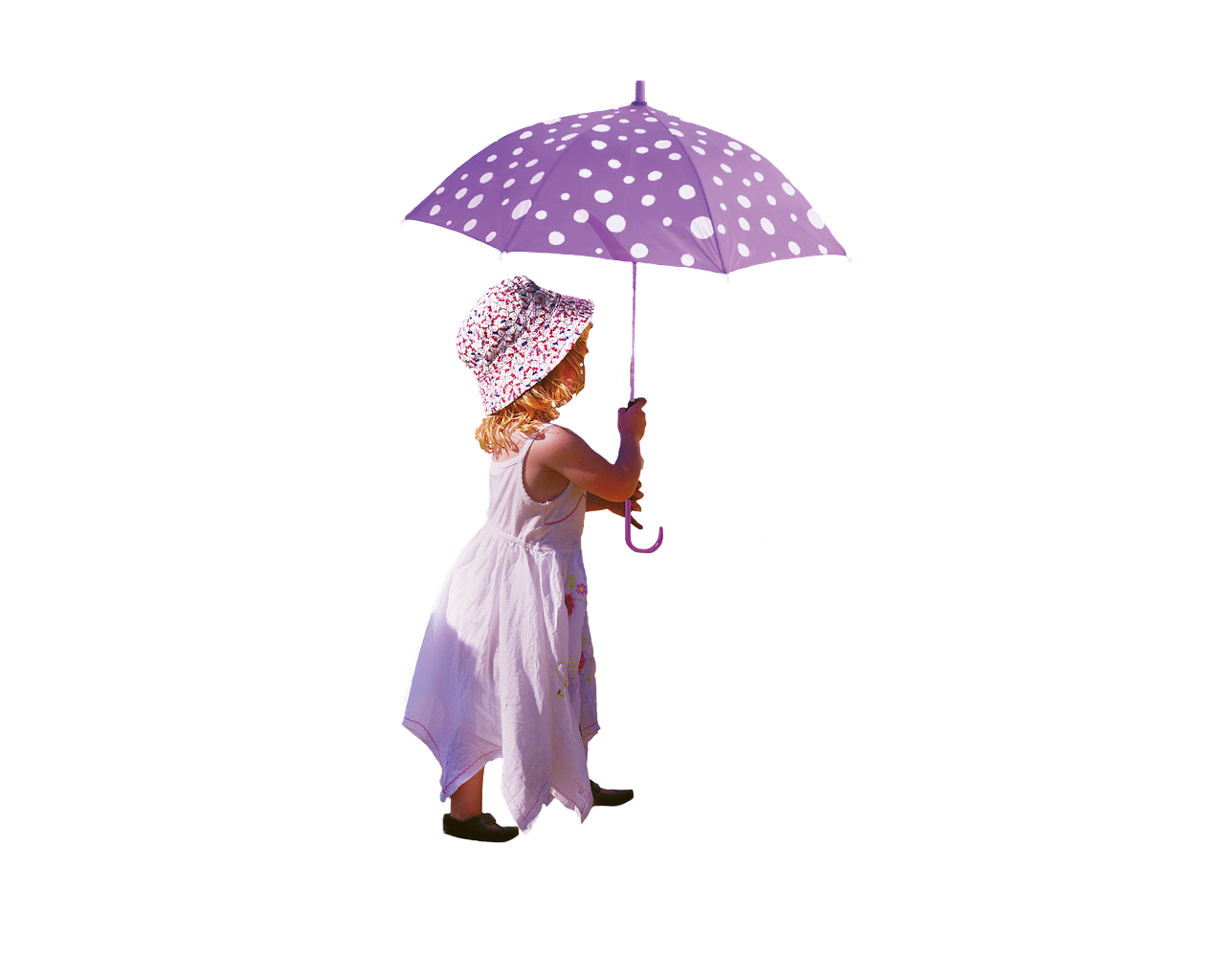 girl umbrella dress free photo