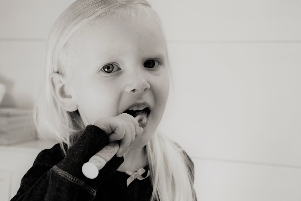 girl  tooth  brushing teeth free photo