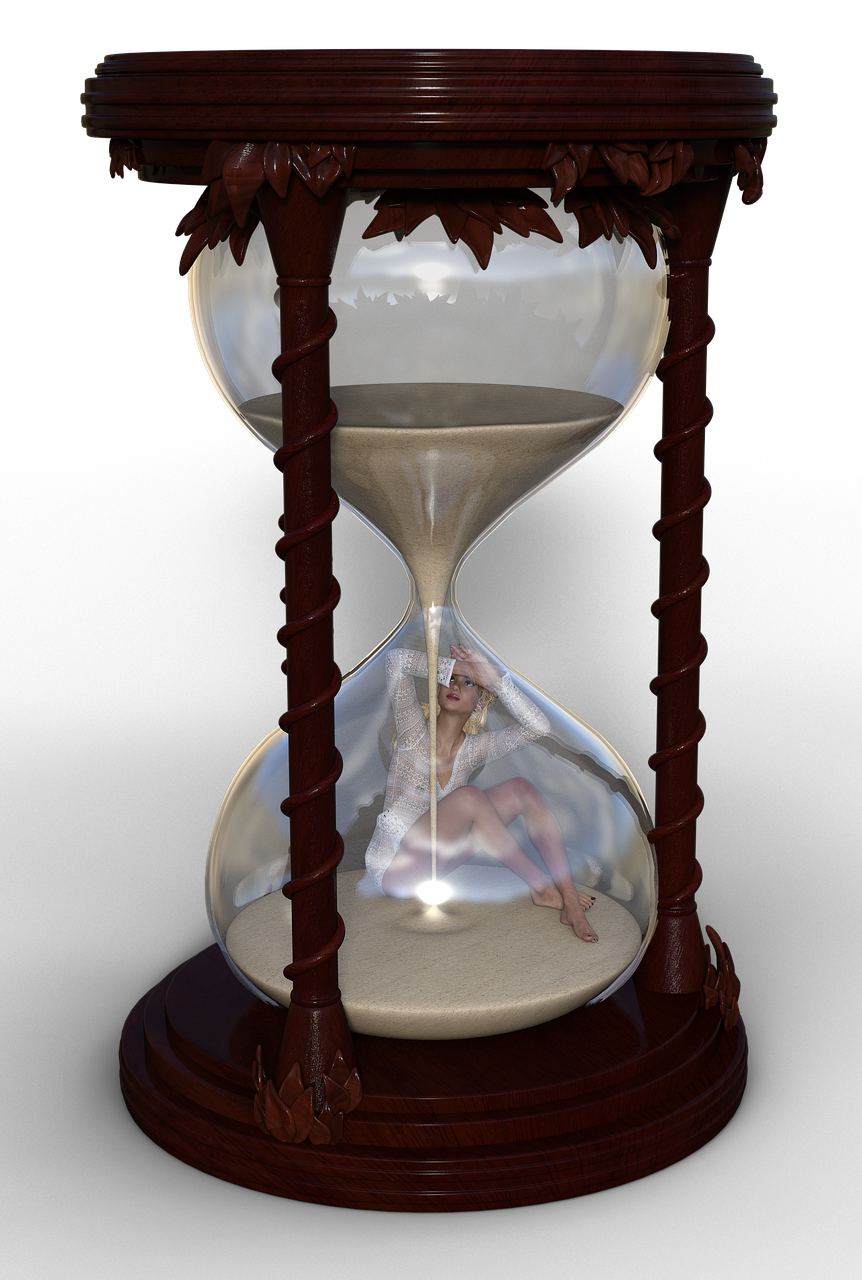 girl  hourglass  timepiece free photo