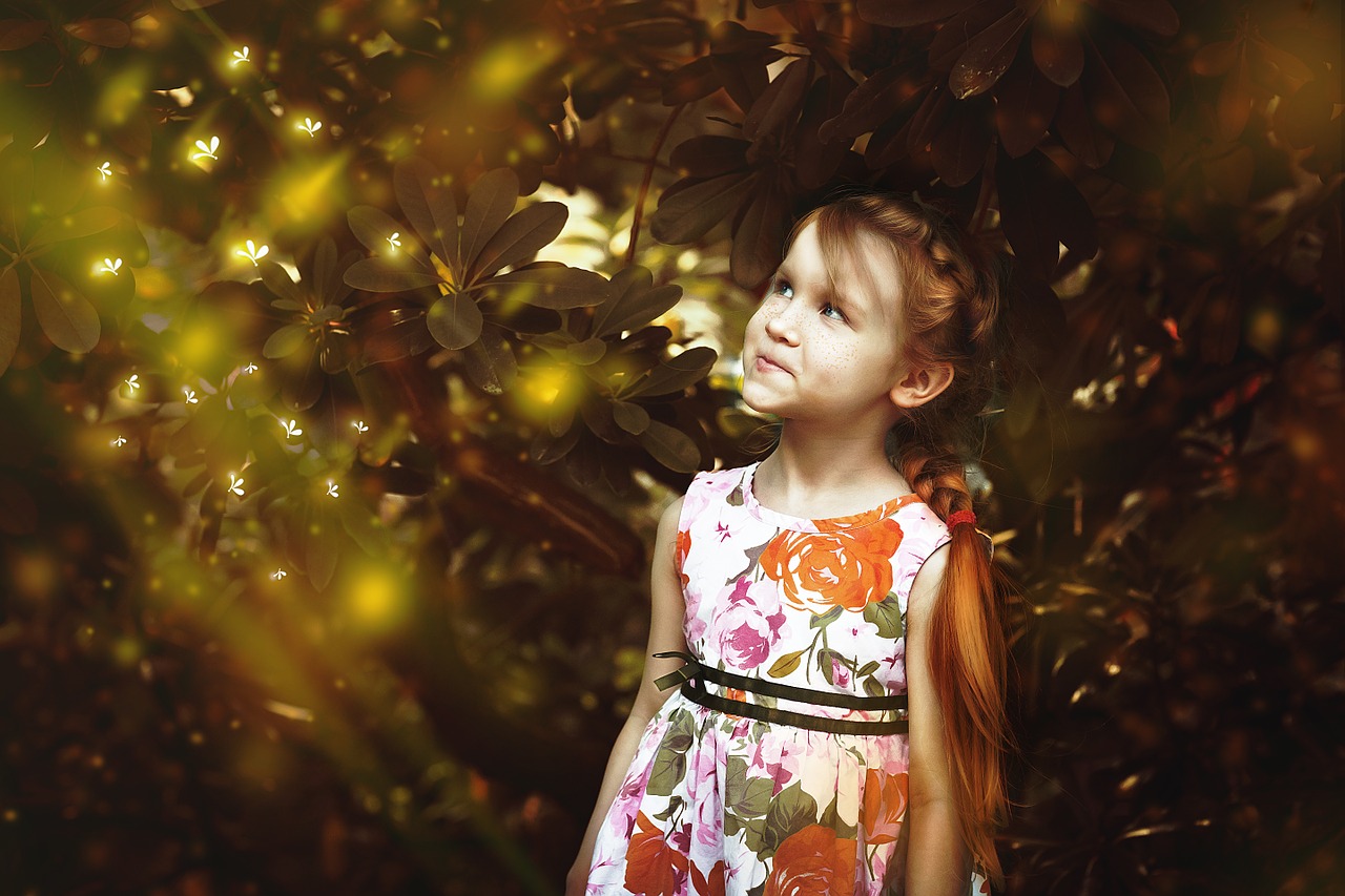 girl firefly fairy tales free photo