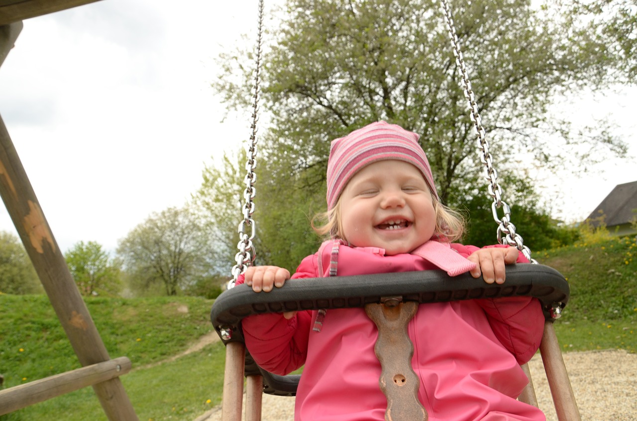 girl swing park free photo