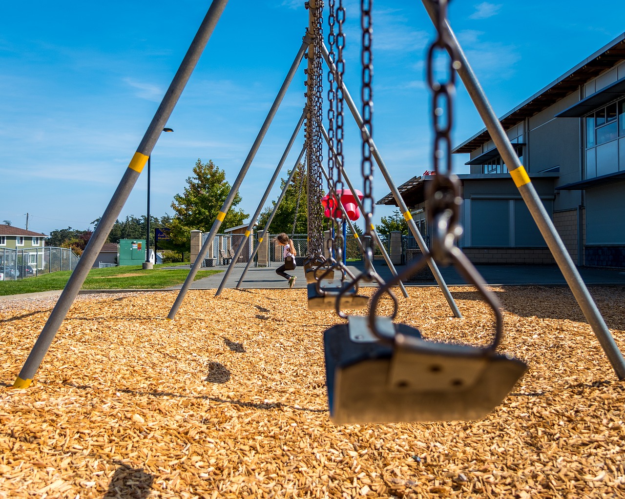 girl  playground  swing free photo