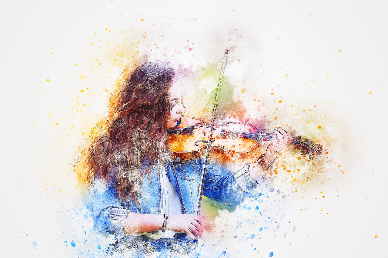girl  violin  music free photo