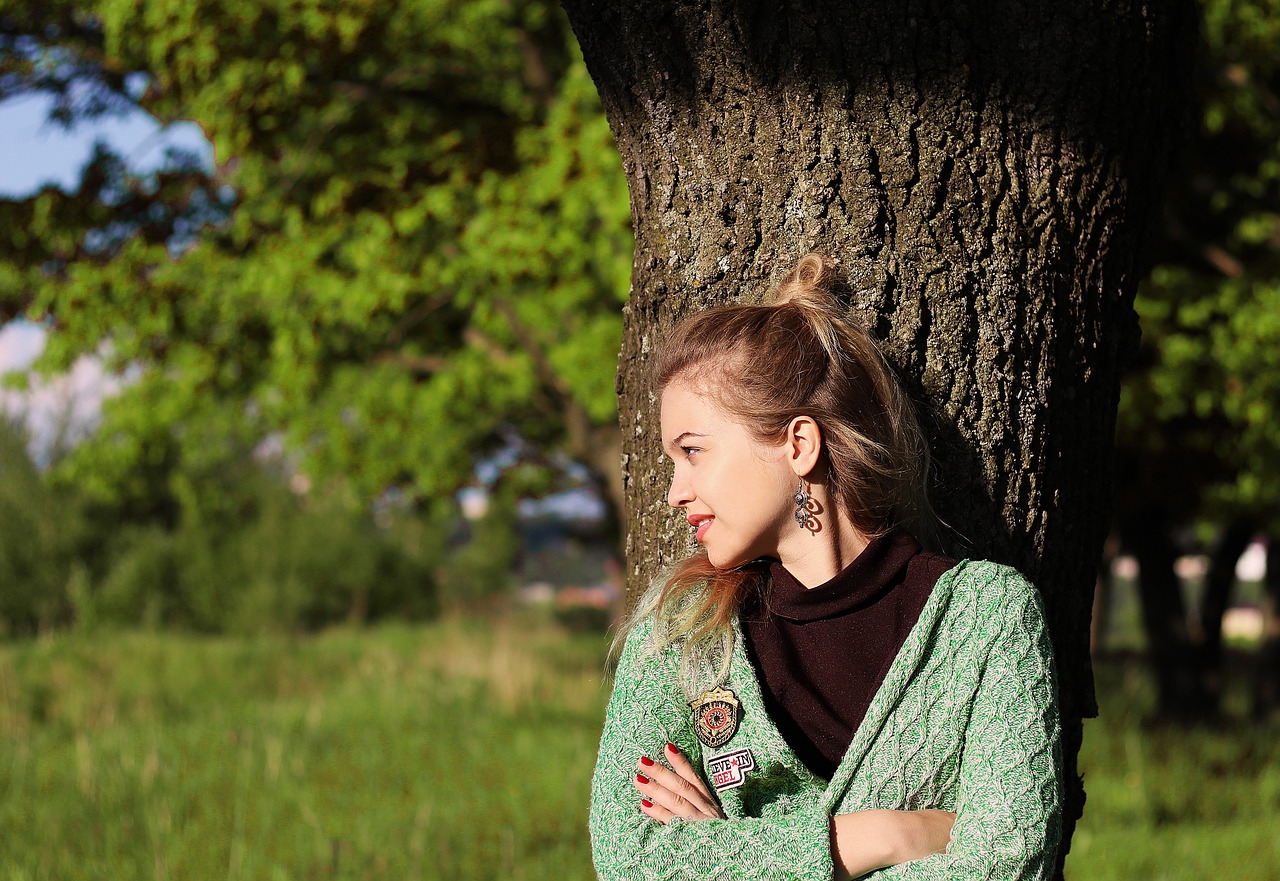 girl  forest  trees free photo