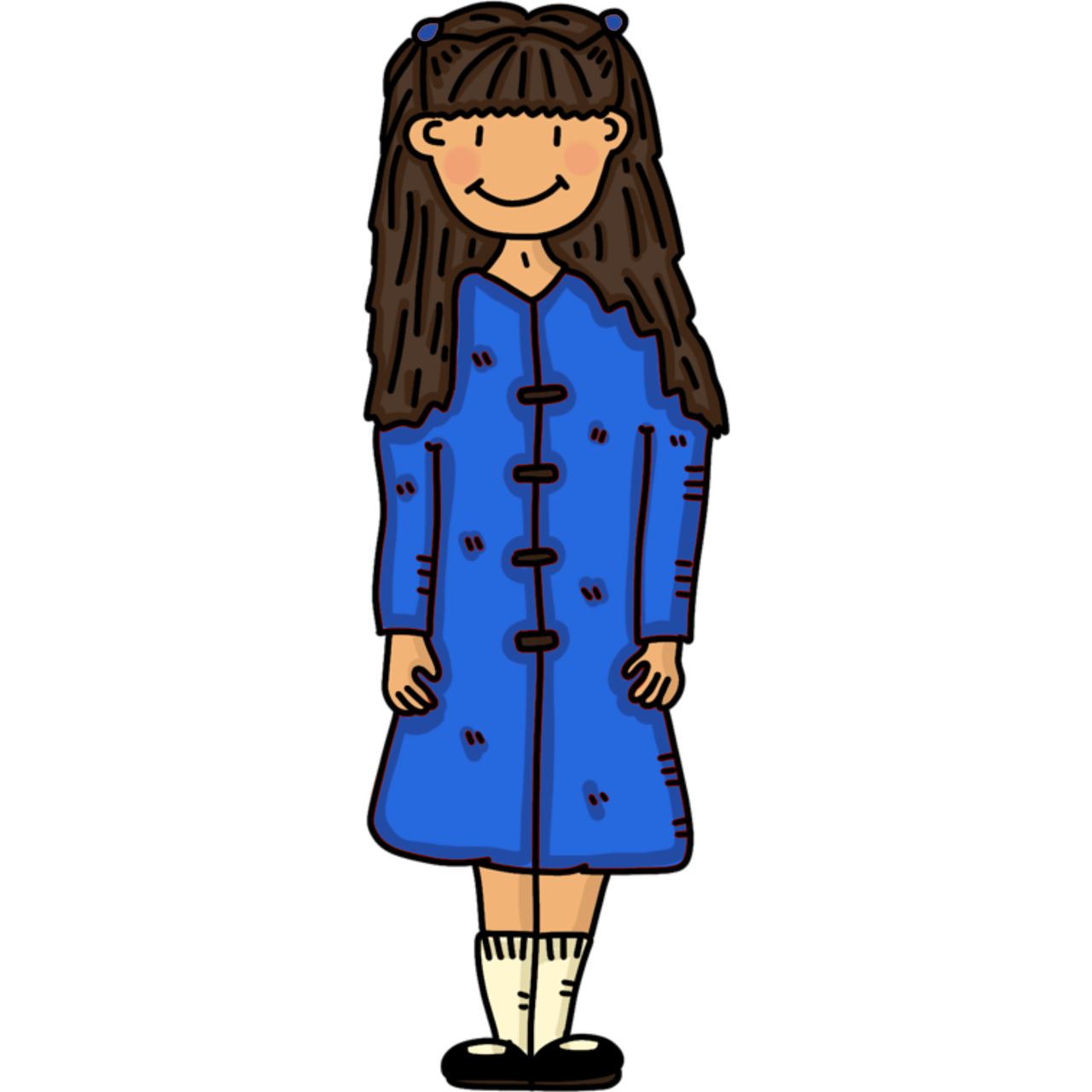 girl  blue coat  princess free photo