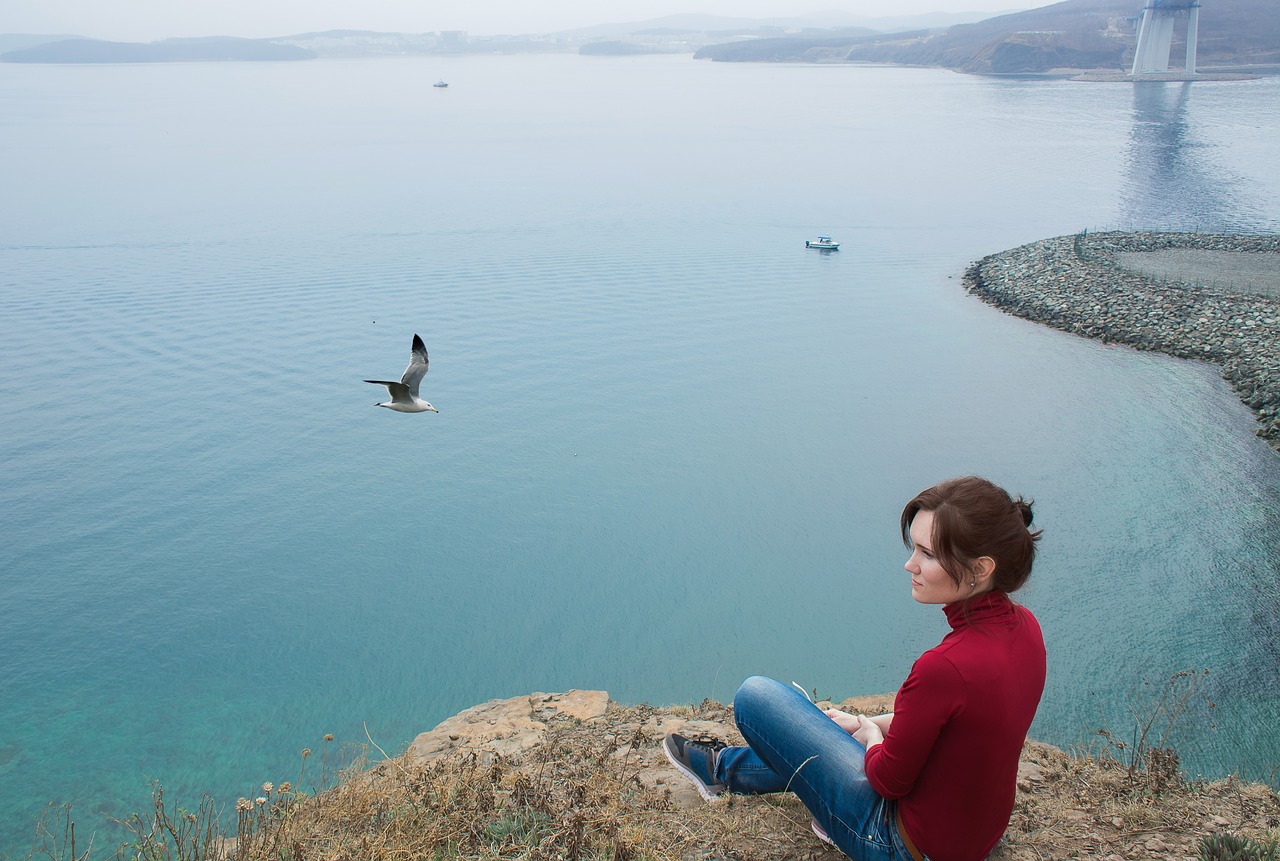 girl  sea  recreation free photo