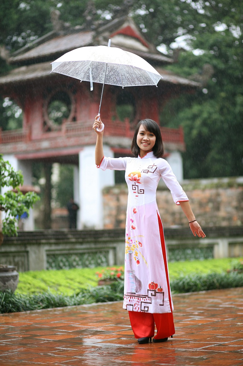 girl umbrella asian free photo