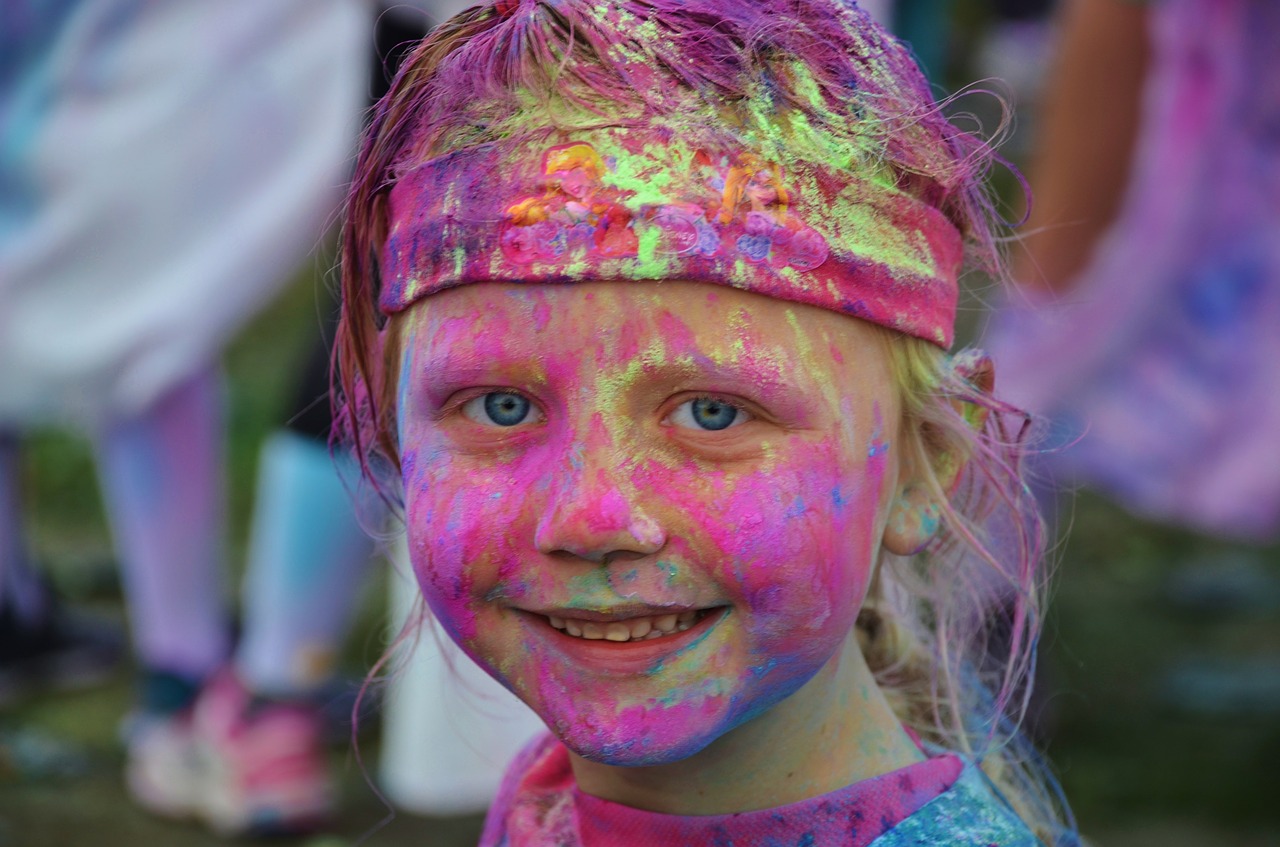 girl colorful funny free photo