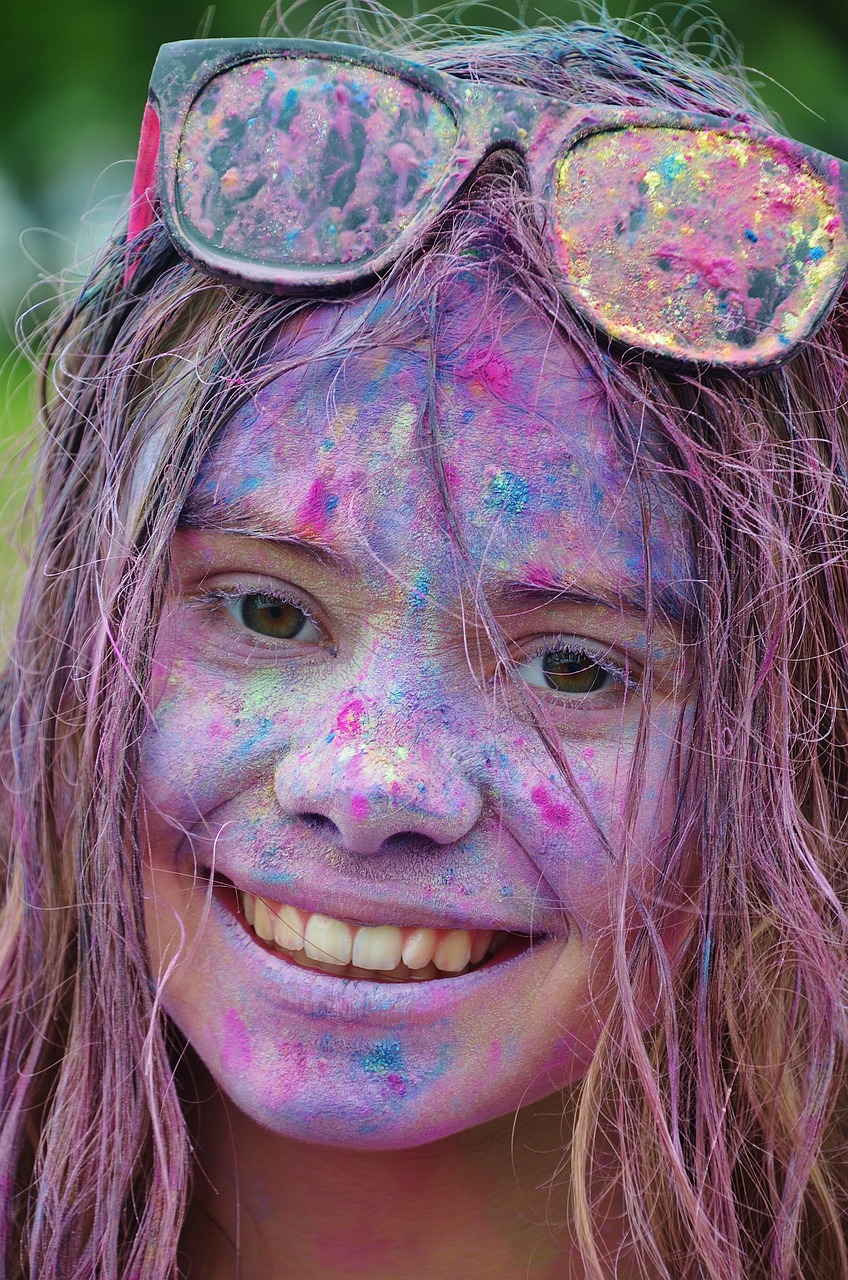 girl colorful happy free photo