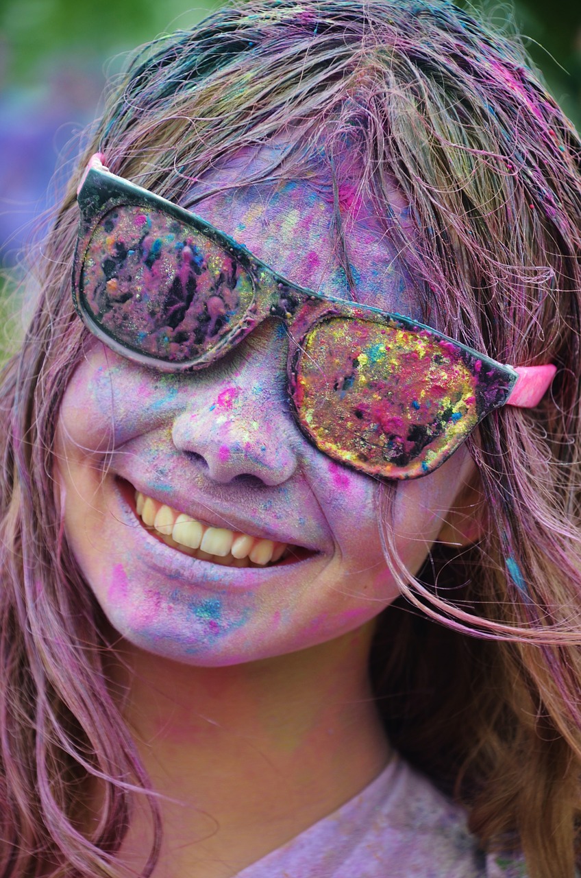 girl colorful happy free photo