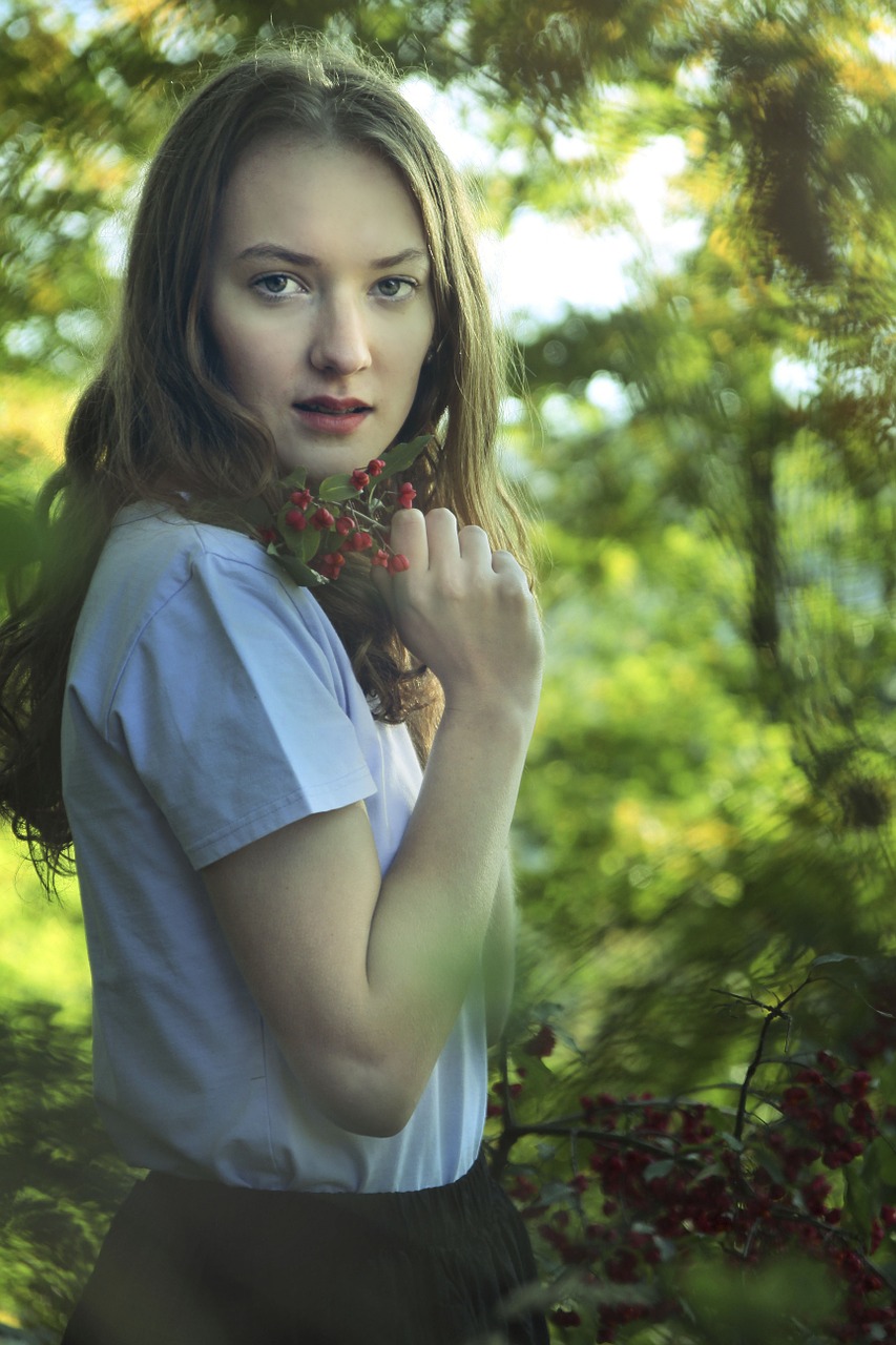 girl portrait forest free photo