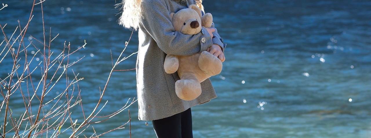 girl child bear free photo