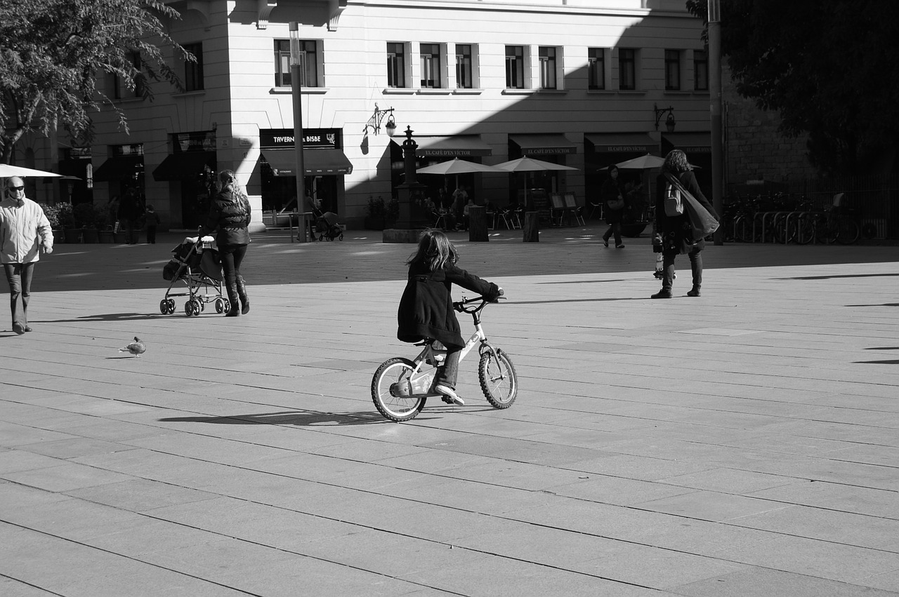 girl bicycle happy free photo