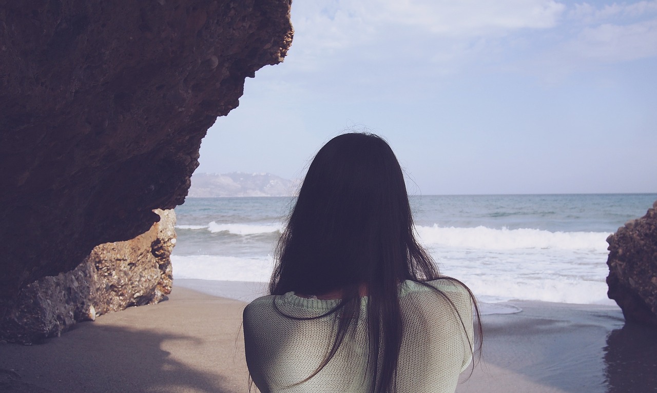 girl long hair brunette free photo